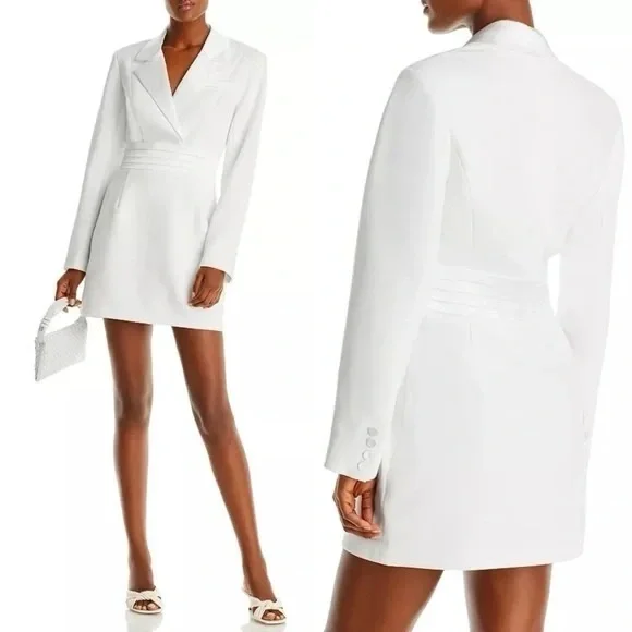 House of CB | Dresses | Aqua Bloomingdales White Tuxedo Dress | Poshmark